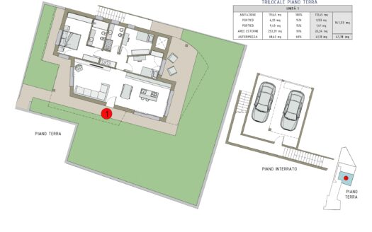 Bonate Sotto Quadrilocale di Testa con Giardino Privato